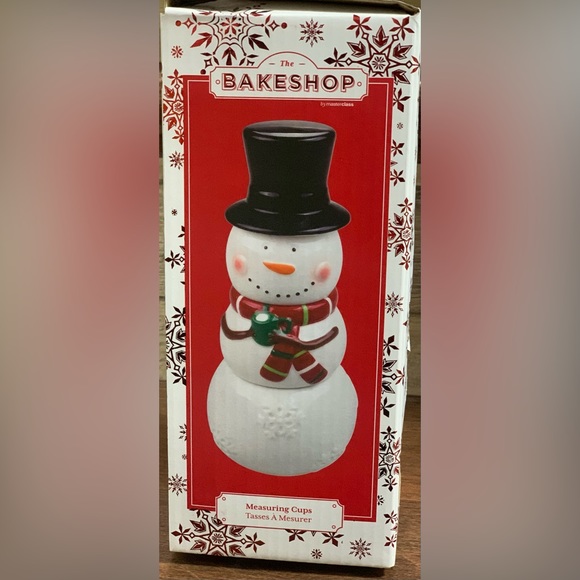 Super Cute Bakeshop Standing Snowman Measuring Cups - NEW - Picture 4 of 6